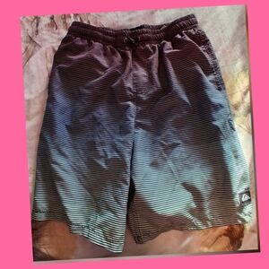 💐4/$10-Quiksilver Men's Gradient Stripe Boardshorts